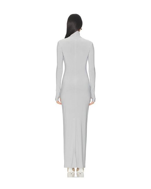 Norma Kamali White X Lifestyle Turtle Long Dress