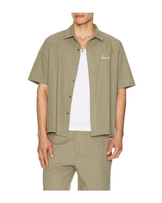 BOUND Natural Gingham Cropped Shirt for men
