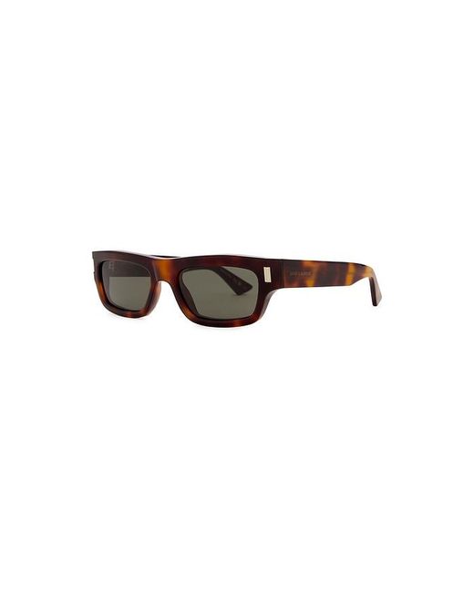 Saint Laurent Brown Rectangular Sunglasses for men
