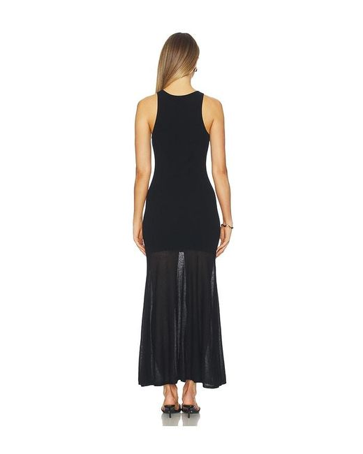 NAADAM White Super Fine Crepe Long Dress With Sheer Skirt