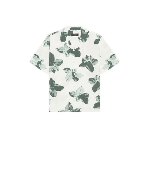 Rag & Bone White Avery Printed Shirt for men