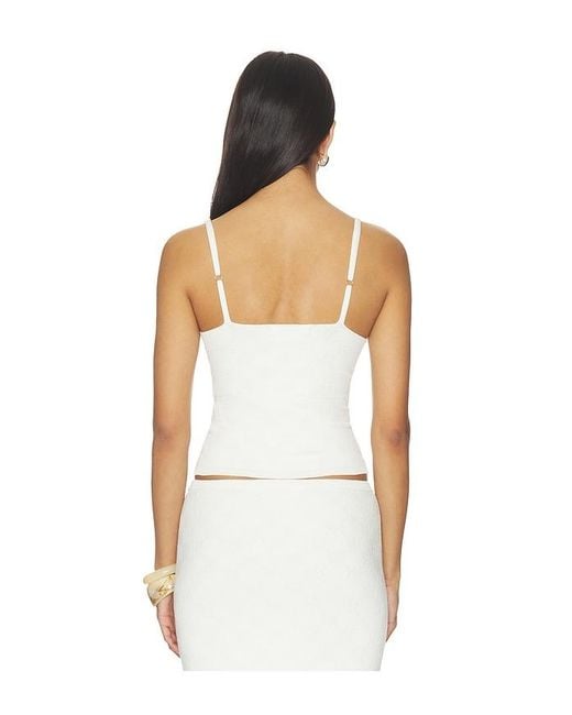 Asta Resort White Pointelle Carolina Camisole