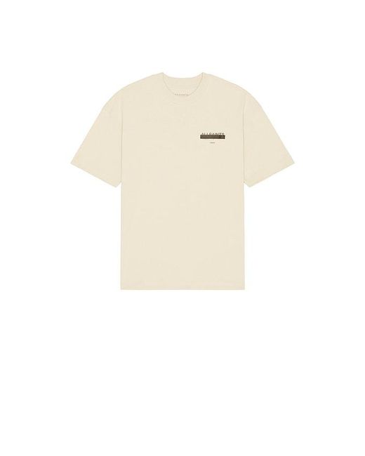 AllSaints Natural Redact Crew Neck Tee for men