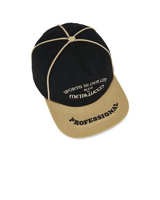 METALWOOD STUDIO Black Professional Piping Snapback Hat for men