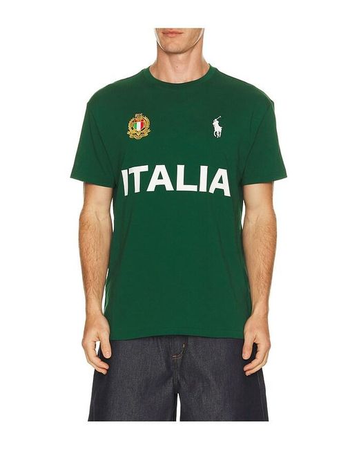 Polo Ralph Lauren Green Italy Short Sleeve T-Shirt for men
