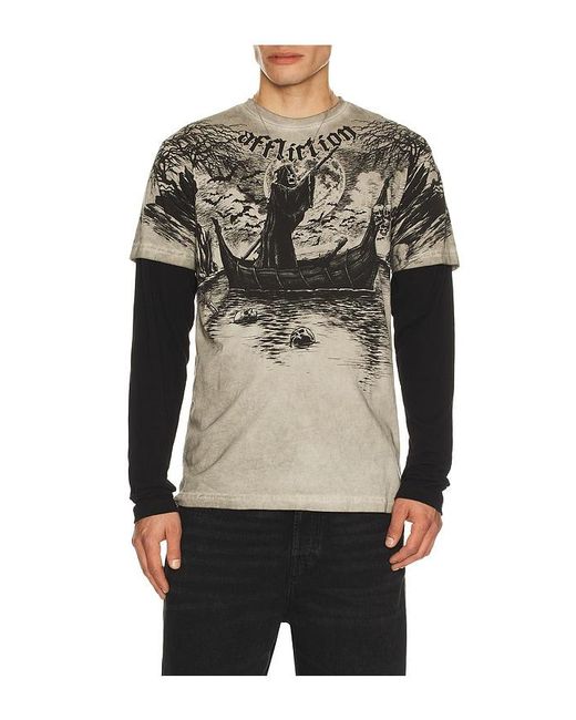 Affliction Black River Long Sleeve Tee for men