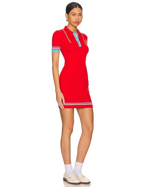 Mini vestido tipo polo Joos Tricot de color Red