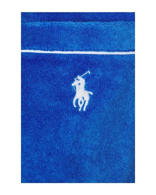 Polo Ralph Lauren Blue Cotton Terry Long Sleeve Polo