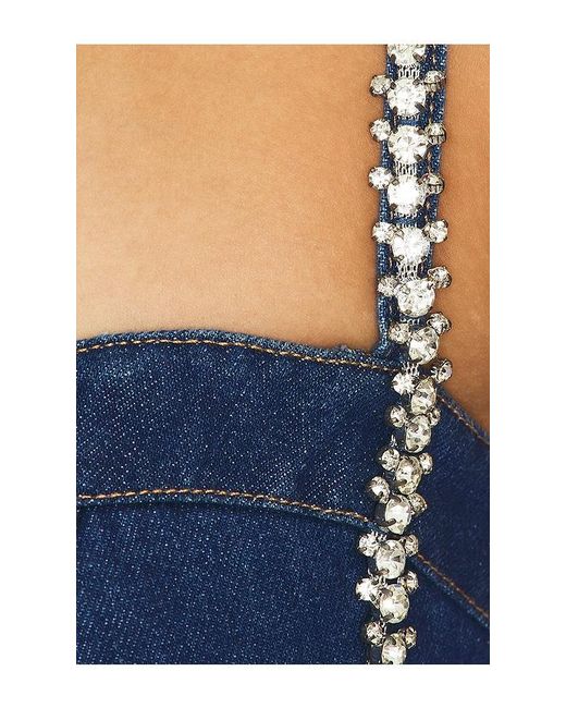 superdown Blue Ash Bustier Top