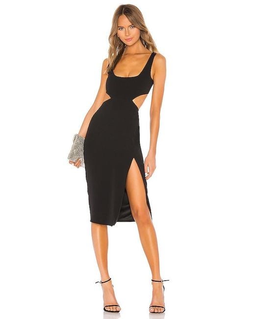 Lovers + Friends Black Titus Midi Dress
