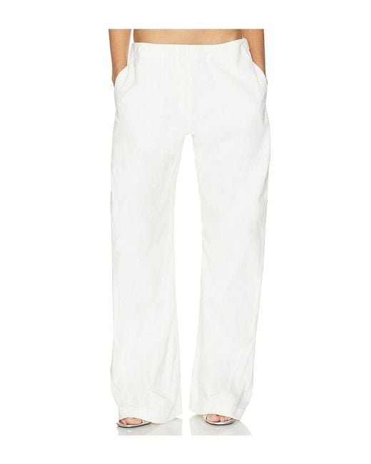 HAELO White Pull On Twist Pant