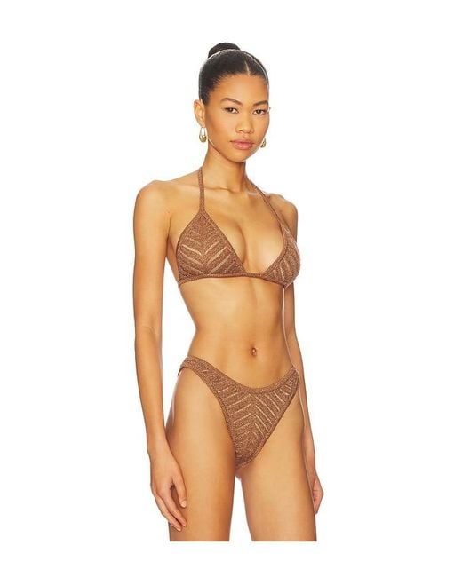 Devon Windsor Orange Lucinda Triangle Bikini Top