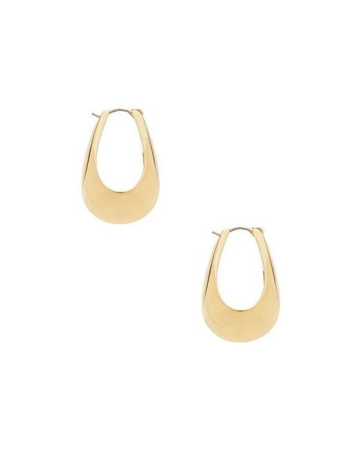 Eddie Borgo Metallic Teardrop Hoop Earrings