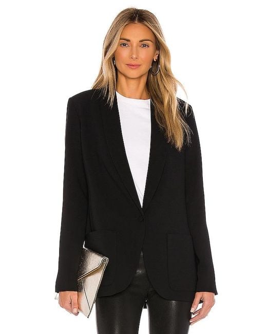Amanda Uprichard Black Shawl Collar Blazer