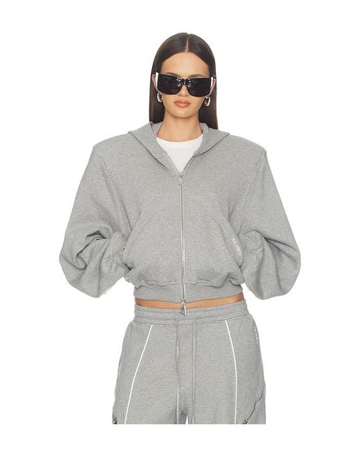 The Attico Gray Fleece Sweatshirt