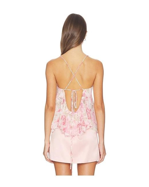 Lovers + Friends Pink Cristina Top