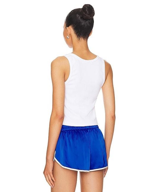 PERFECTWHITETEE Blue Structured Rib Bra Friendly Tank