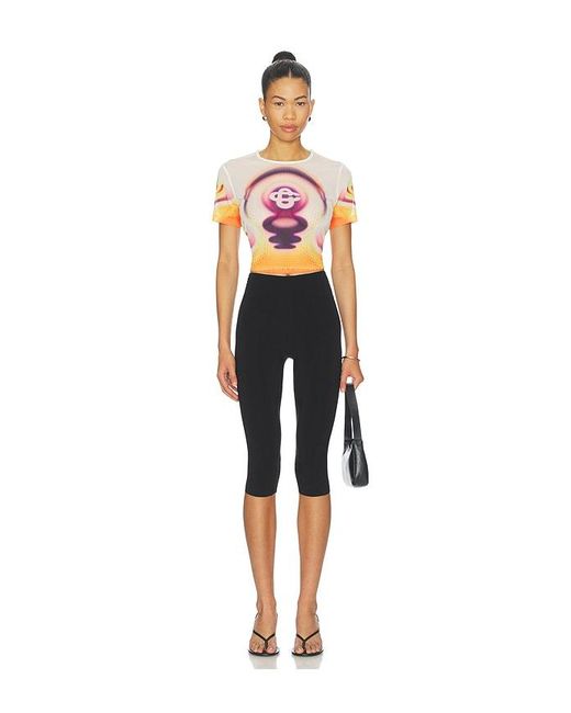 Casablanca Multicolor Printed Mesh Baby Tee