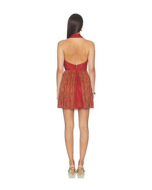 AZULU Red Palmer Dress