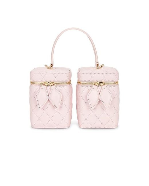 AKNVAS White Rox Mini Quilted Leather Double Box Bag