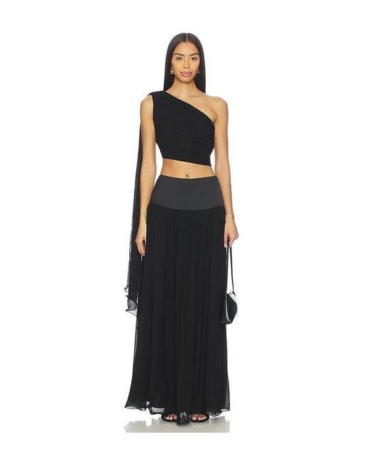 Posse Black Solene One Shoulder Top