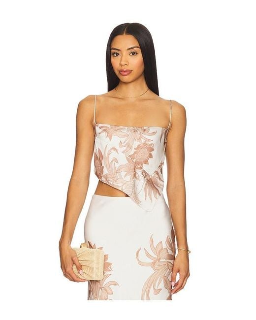 Rococo Sand White Scarf Cowl Top
