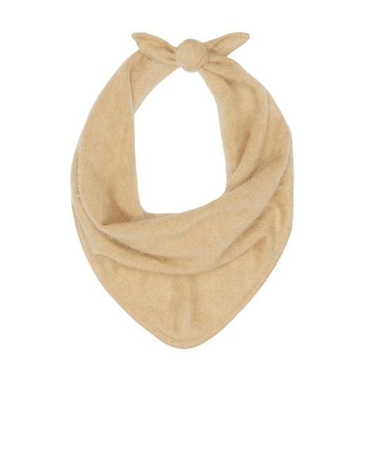 Soft Goat Natural Brushed Triangle Scarf