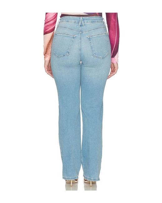 GOOD AMERICAN Blue Good True Straight Jeans