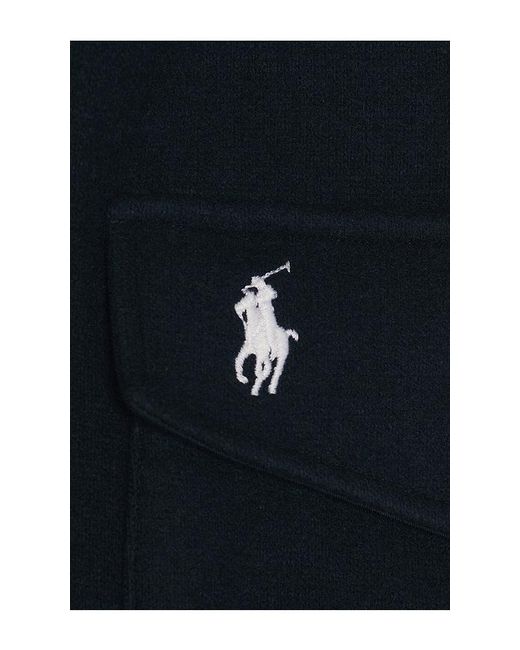 Polo Ralph Lauren Blue Winter Olympics Boil Wool Double Knit Shirt for men