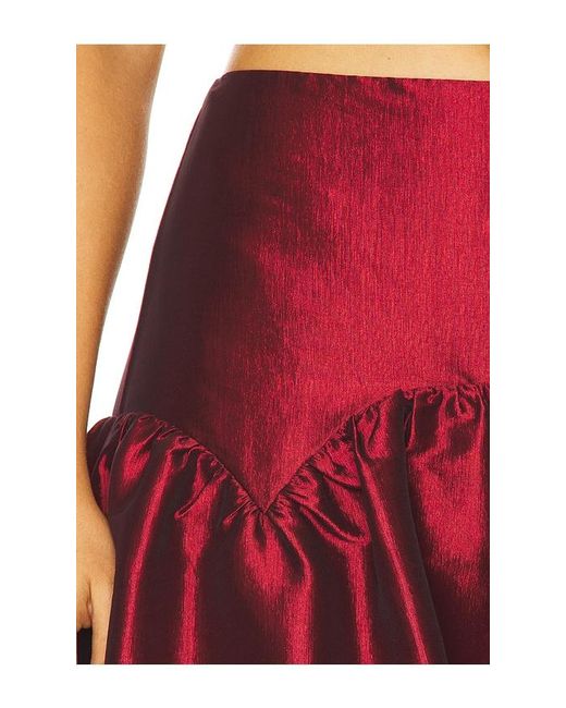 MORE TO COME Red Carson Skirt