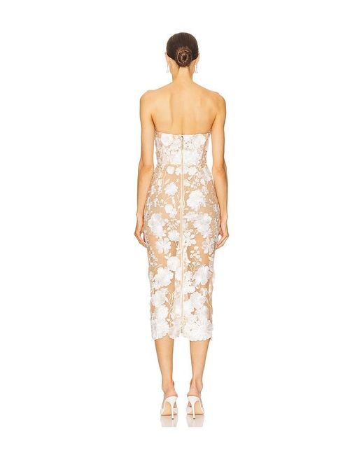 Bronx and Banco White Jasmine Midi Dress