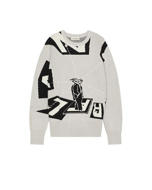 flâneur Black Spectator Jacquard Sweater for men