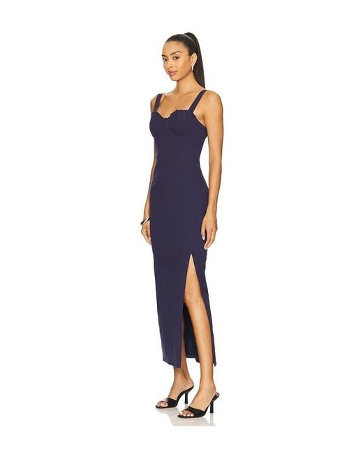 Line & Dot Blue Perla Maxi Dress