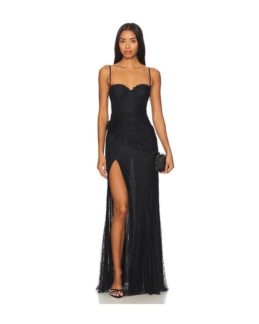 MAJORELLE Black Abendkleid Salma