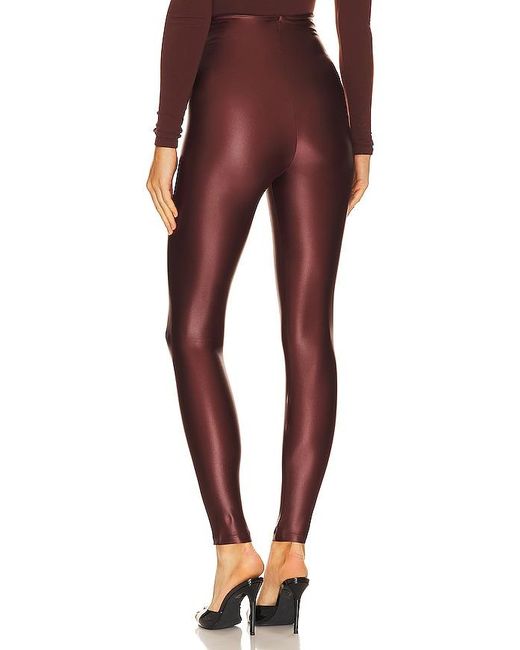 Commando Red Matte Metallic Legging