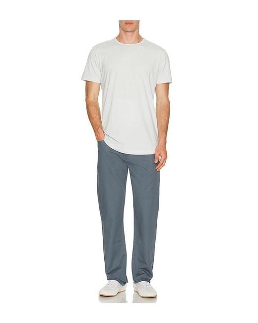 Cuts White Curve Hem Tee for men