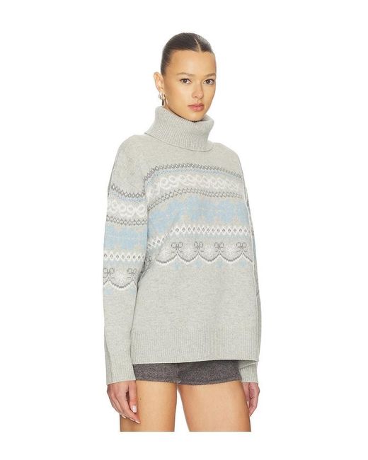 LoveShackFancy White Mirin Turtleneck Sweater