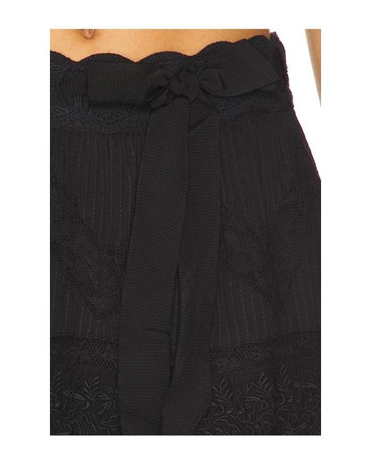 LoveShackFancy Black Nerina Skirt