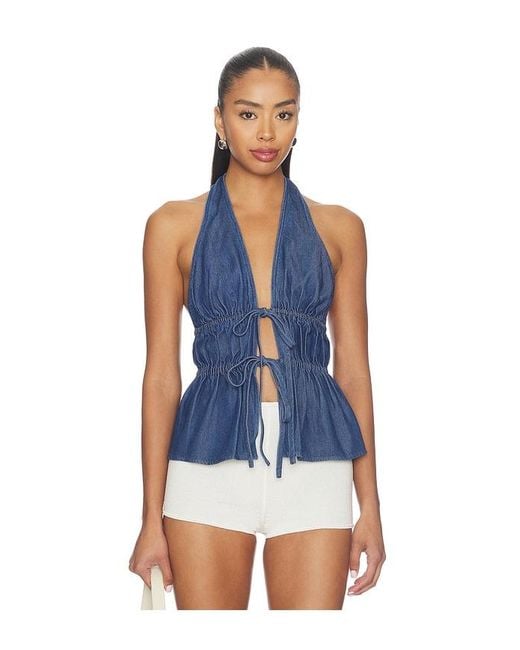Lovers + Friends Blue Juni Top