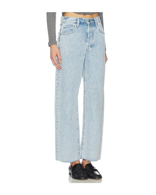Pistola Blue Tate Crop High Rise Wide Jeans
