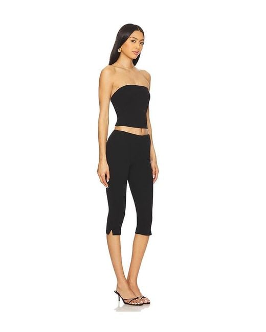 MORE TO COME Black Siara Capri Set