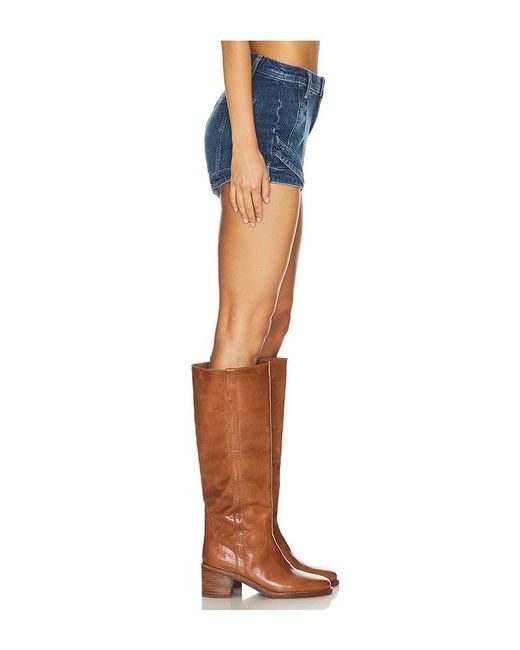 Free People Blue X We The Free Crvy Mona High Rise Shorts