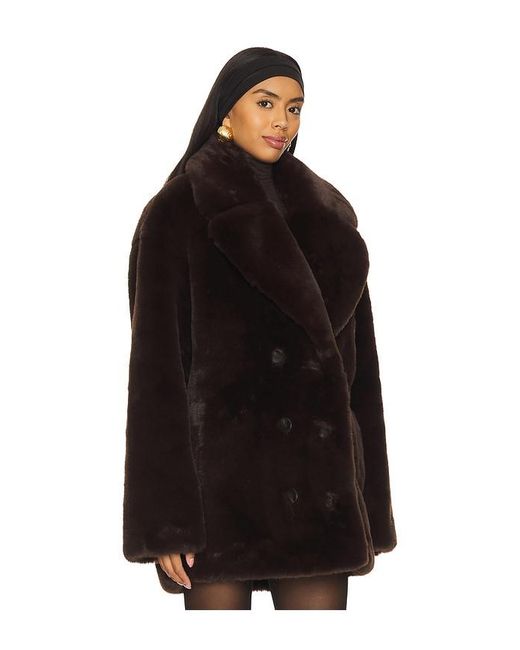 Lovers + Friends Black Wainscott Faux Fur Jacket
