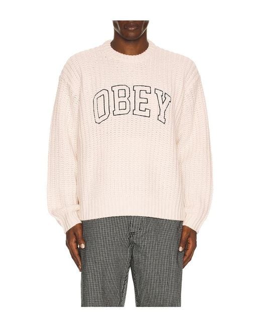 Obey Multicolor Collegiate Sweater for men