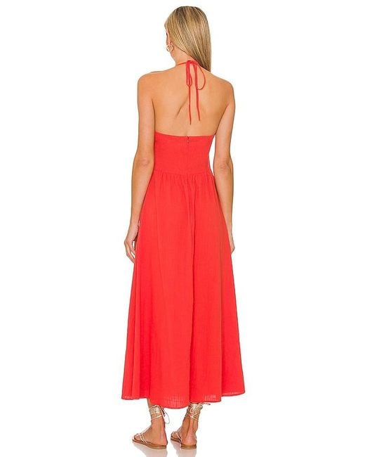 SNDY'S Red Boat Linen Dress