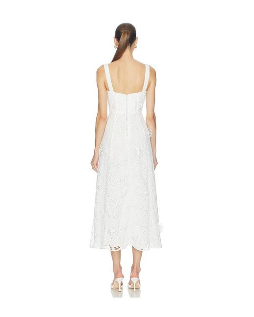 Bardot White Adaline Broderie Midi Dress
