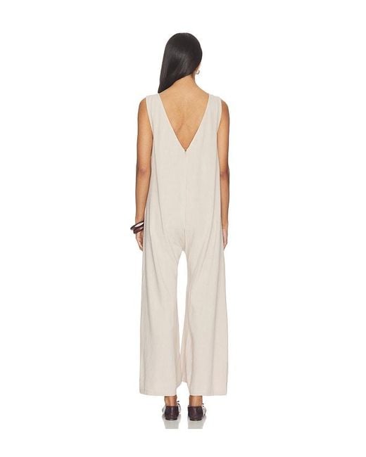 BUMPSUIT White Oversized Linen Jumpsuit