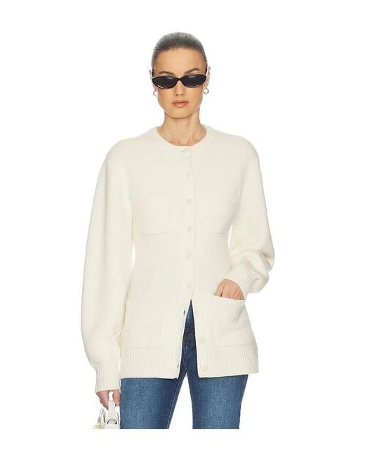 Helsa Natural Devika Wool Cashmere Cardigan