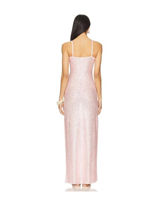 Lovers + Friends White Bria Sequin Maxi Dress