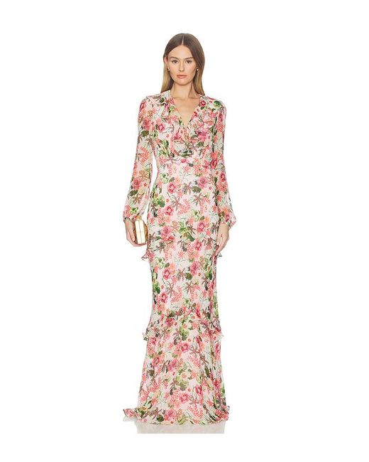 Saloni White Rita-C Dress